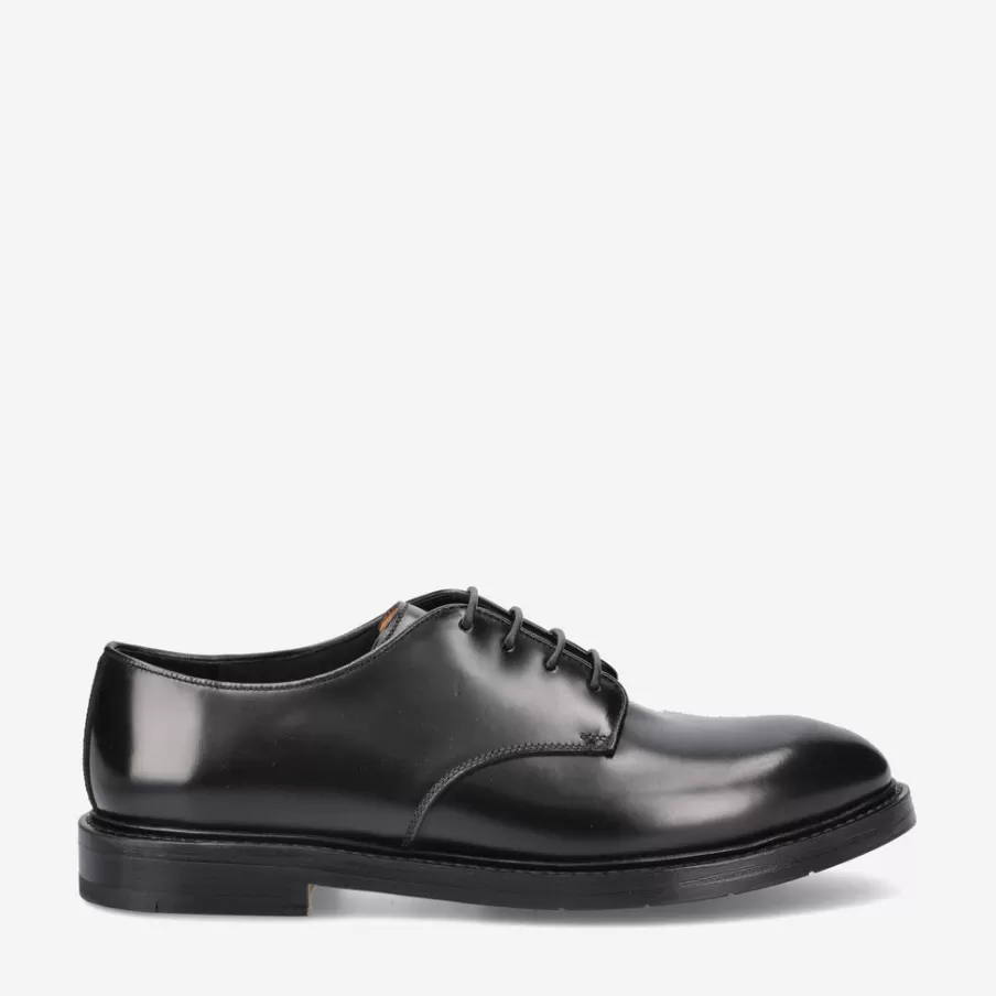 Cheap Lace-Up Shoes 32102A In Matt Brushed Leather Man Derby