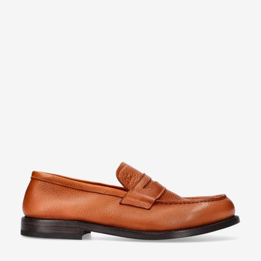 Discount Moccasins 32050B In Tumbled Calfskin Man Loafers