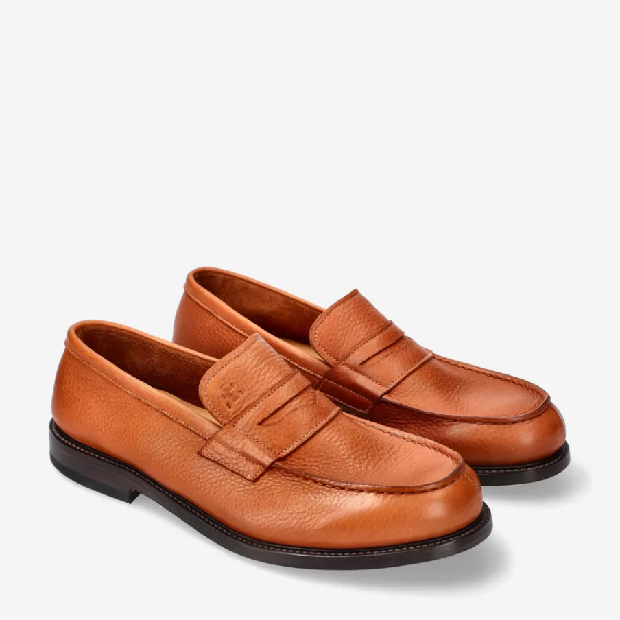 Discount Moccasins 32050B In Tumbled Calfskin Man Loafers